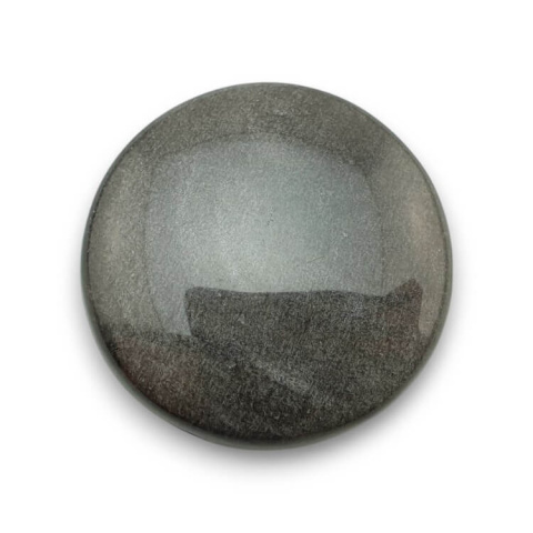 Obsydian srebrny kaboszon fi 27 mm nr 75 Obsydian srebrny kaboszon fi 27 mm nr 75