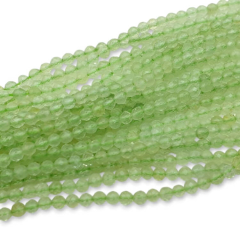 Prehnit kula fasetowana 3 mm sznur Prehnit kula fasetowana 3 mm sznur