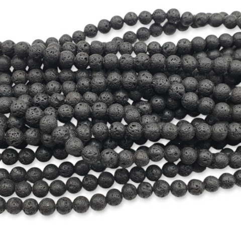 Lawa wulkaniczna kula 6 mm sznur Lawa wulkaniczna kula 6 mm sznur