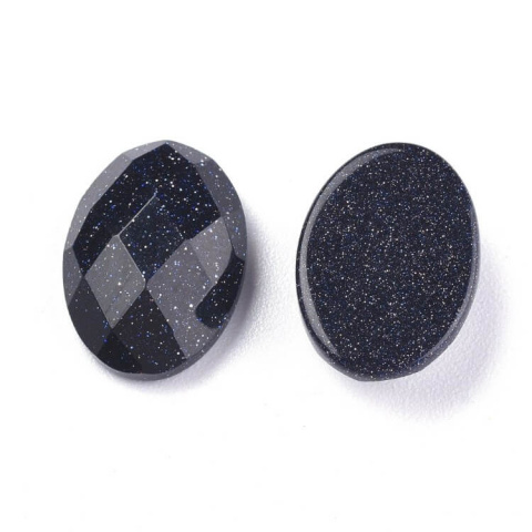 Noc Kairu kaboszon fasetowany 18x13 mm 1 szt Noc Kairu kaboszon fasetowany 18x13 mm 1 szt