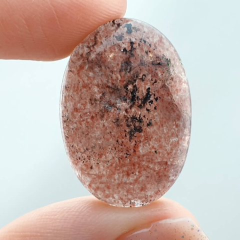 Kwarc truskawkowy kaboszon 26x18 mm nr 105 Kwarc truskawkowy kaboszon 26x18 mm nr 105