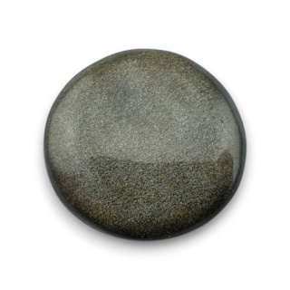 Obsydian złoty kaboszon fi 22 mm nr 62