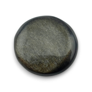 Obsydian złoty kaboszon fi 22 mm nr 63