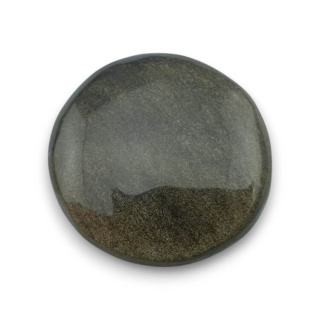 Obsydian złoty kaboszon fi 24 mm nr 26