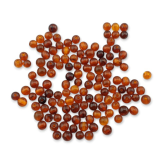 Bursztyn bałtycki kula około 3 mm 20 szt.