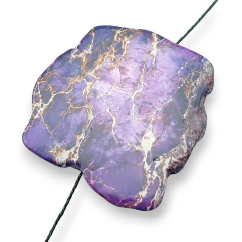 Jaspis cesarski plaster z dziurką 36x34 mm nr 303 Jaspis cesarski plaster z dziurką 36x34 mm nr 303