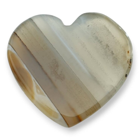 Agat Botswana kaboszon serce 28x26 mm nr G24 Agat Botswana kaboszon serce 28x26 mm nr G24