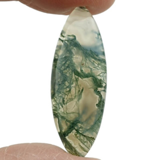 Agat mszysty kaboszon 40x14 mm nr G2