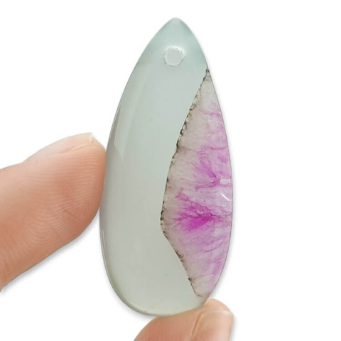 Agat kaboszon z dziurką 41x18 mm nr 96 Agat kaboszon z dziurką 41x18 mm nr 96