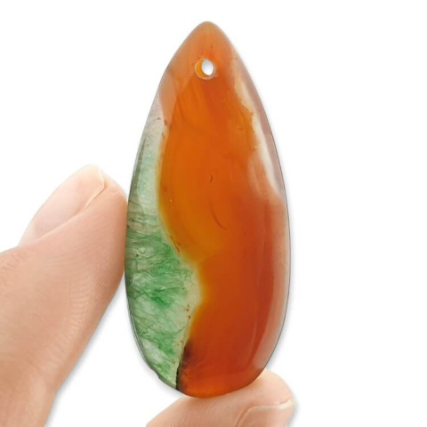 Agat kaboszon z dziurką 41x18 mm nr 98 Agat kaboszon z dziurką 41x18 mm nr 98