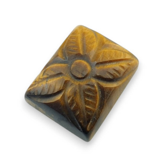 Tygrysie oko kaboszon carved 21x17 mm nr 12
