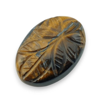 Tygrysie oko kaboszon carved 27x19 mm nr 10
