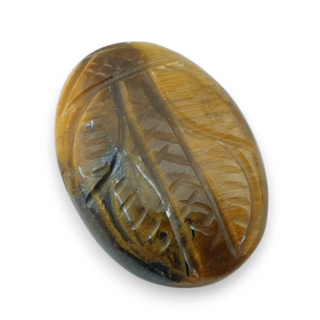 Tygrysie oko kaboszon carved 28x20 mm nr 11