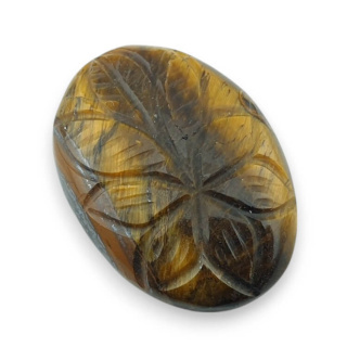 Tygrysie oko kaboszon carved 30x22 mm nr 18