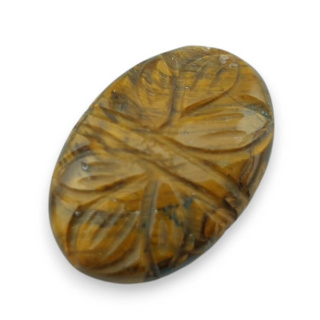 Tygrysie oko kaboszon carved 28x19 mm nr 47