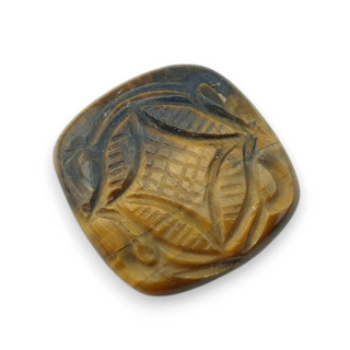 Tygrysie oko kaboszon carved 28x27 mm nr 57