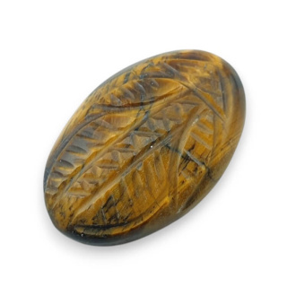 Tygrysie oko kaboszon carved 29x19 mm nr 38