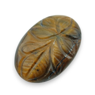 Tygrysie oko kaboszon carved 29x20 mm nr 23