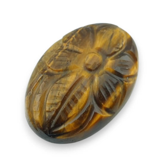 Tygrysie oko kaboszon carved 29x20 mm nr 54