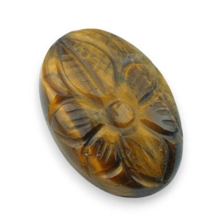 Tygrysie oko kaboszon carved 29x20 mm nr 54