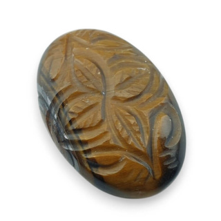 Tygrysie oko kaboszon carved 29x20 mm nr 62