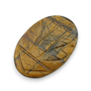 Tygrysie oko kaboszon carved 30x20 mm nr 42