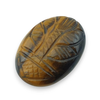 Tygrysie oko kaboszon carved 30x22 mm nr 39