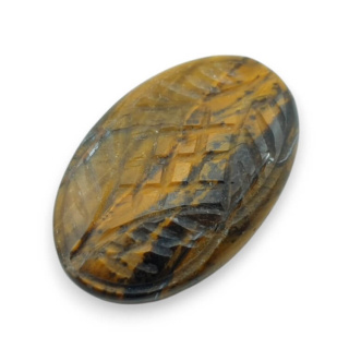 Tygrysie oko kaboszon carved 31x20 mm nr 30
