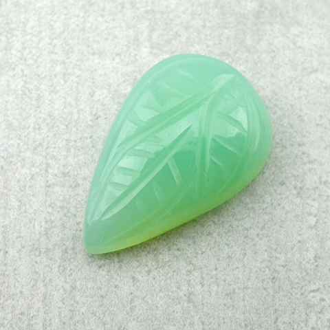 Chalcedon chryzo kaboszon carved 21x14 mm nr 86 Chalcedon chryzo kaboszon carved 21x14 mm nr 86