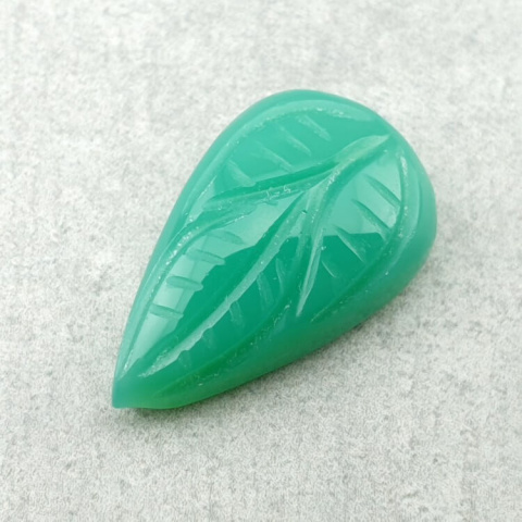 Chalcedon chryzo kaboszon carved 23x14 mm nr 73 Chalcedon chryzo kaboszon carved 23x14 mm nr 73