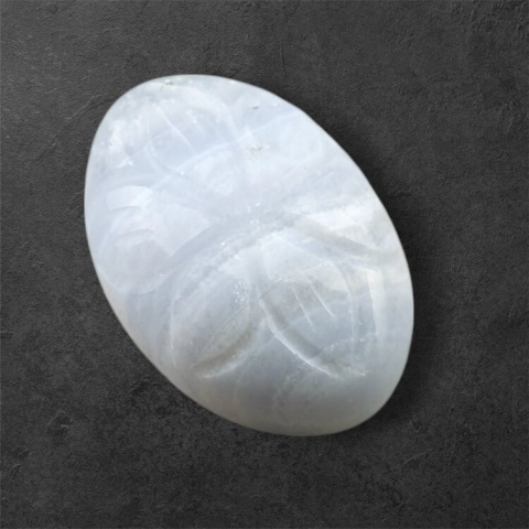 Agat blue lace kaboszon carved 22x15 mm nr 44 Agat blue lace kaboszon carved 22x15 mm nr 44