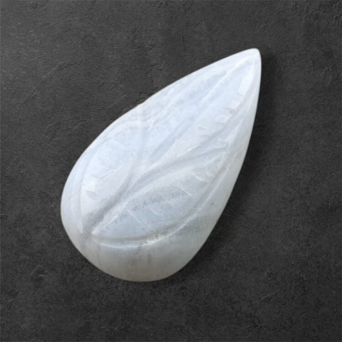 Agat blue lace kaboszon carved 26x14 mm nr 63 Agat blue lace kaboszon carved 26x14 mm nr 63
