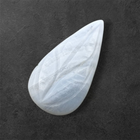 Agat blue lace kaboszon carved 26x14 mm nr 70 Agat blue lace kaboszon carved 26x14 mm nr 70