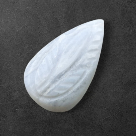 Agat blue lace kaboszon carved 27x16 mm nr 24 Agat blue lace kaboszon carved 27x16 mm nr 24