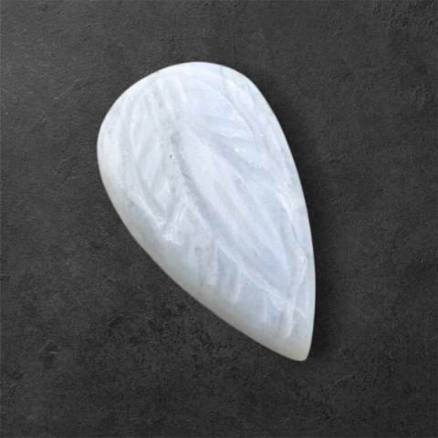 Agat blue lace kaboszon carved 27x16 mm nr 24 Agat blue lace kaboszon carved 27x16 mm nr 24