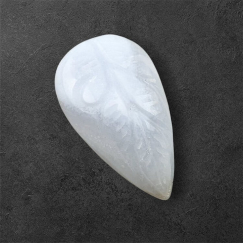 Agat blue lace kaboszon carved 28x16 mm nr 25 Agat blue lace kaboszon carved 28x16 mm nr 25