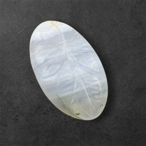 Agat blue lace kaboszon carving 28x17 mm nr 34 Agat blue lace kaboszon carving 28x17 mm nr 34