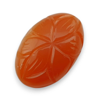 Karneol kaboszon carved 23x15 mm nr 56