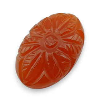 Karneol kaboszon carved 24x15 mm nr 63