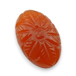 Karneol kaboszon carved 24x15 mm nr 63