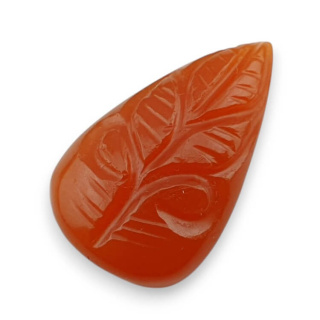 Karneol kaboszon carved 26x16 mm nr 45