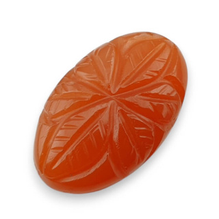 Karneol kaboszon carved 28x17 mm nr 4