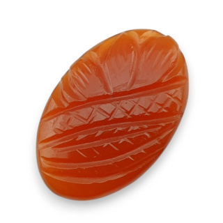 Karneol kaboszon carved 28x18 mm nr 42