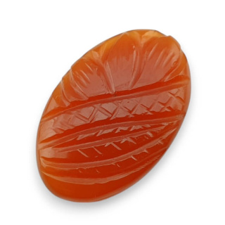 Karneol kaboszon carved 28x18 mm nr 42
