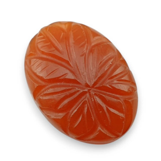 Karneol kaboszon carved 28x21 mm nr 43
