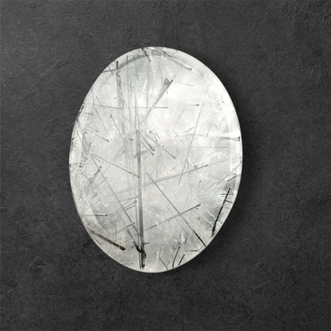 Kwarc z turmalinem kaboszon carved 27x20 mm nr 38 Kwarc z turmalinem kaboszon carved 27x20 mm nr 38
