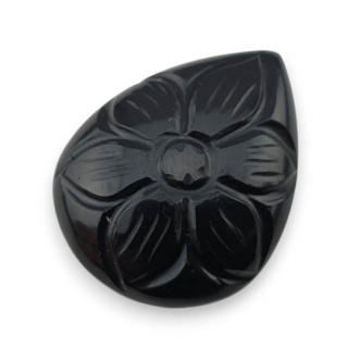 Onyks kaboszon carved 26x20 mm nr 105