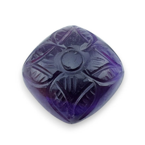 Ametyst kaboszon carved 21x21 mm nr 35 Ametyst kaboszon carved 21x21 mm nr 35