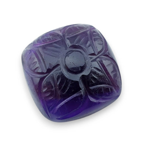 Ametyst kaboszon carved 21x21 mm nr 35 Ametyst kaboszon carved 21x21 mm nr 35