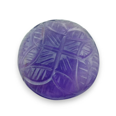 Ametyst kaboszon carved fi 26 mm nr 9 Ametyst kaboszon carved fi 26 mm nr 9